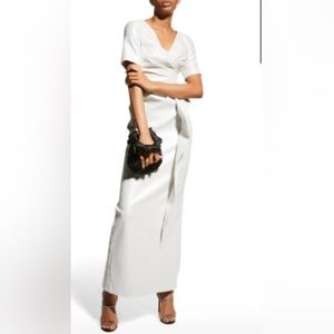 Aidan Mattox Silver Column Gown-- NWT